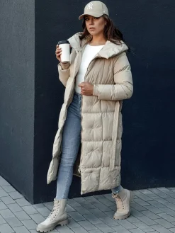 Płaszcze Damskie|Kurtki Damskie>Dstreet Płaszcz pikowany damski CLOUTIQUE beżowy TY4372