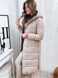 Płaszcze Damskie|Kurtki Damskie>Dstreet Płaszcz zimowy damski GRACE beżowy TY4067