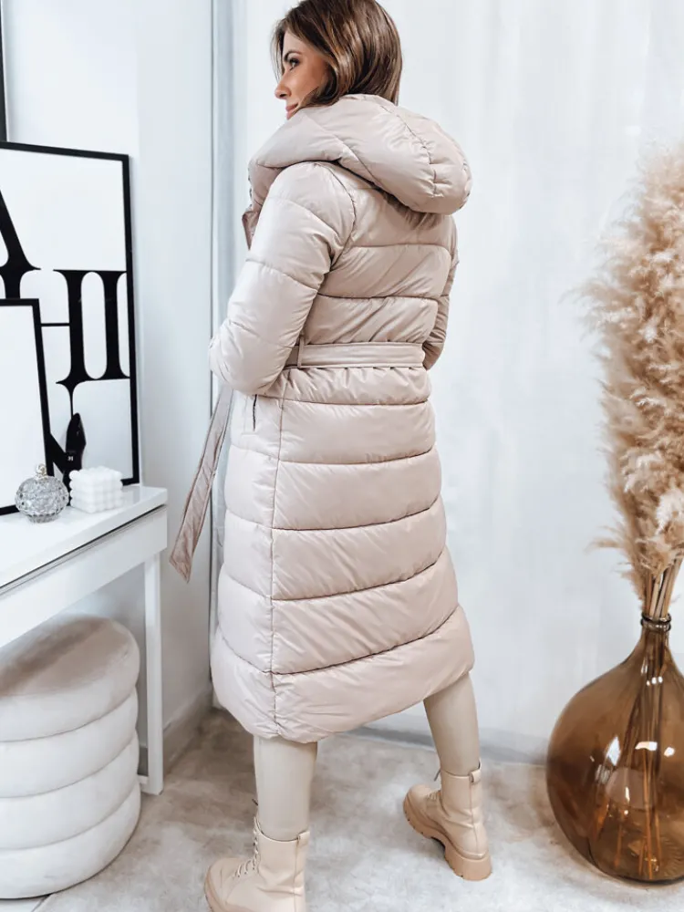 Płaszcze Damskie|Kurtki Damskie>Dstreet Płaszcz zimowy damski GRACE beżowy TY4067