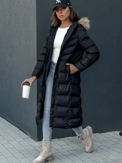 Płaszcze Damskie|Kurtki Damskie>Dstreet Płaszcz zimowy damski LUXWARM czarny TY4374