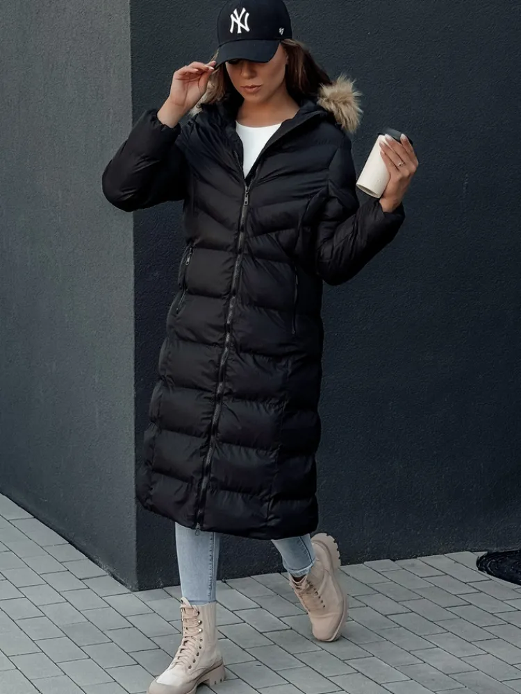 Płaszcze Damskie|Kurtki Damskie>Dstreet Płaszcz zimowy damski LUXWARM czarny TY4374