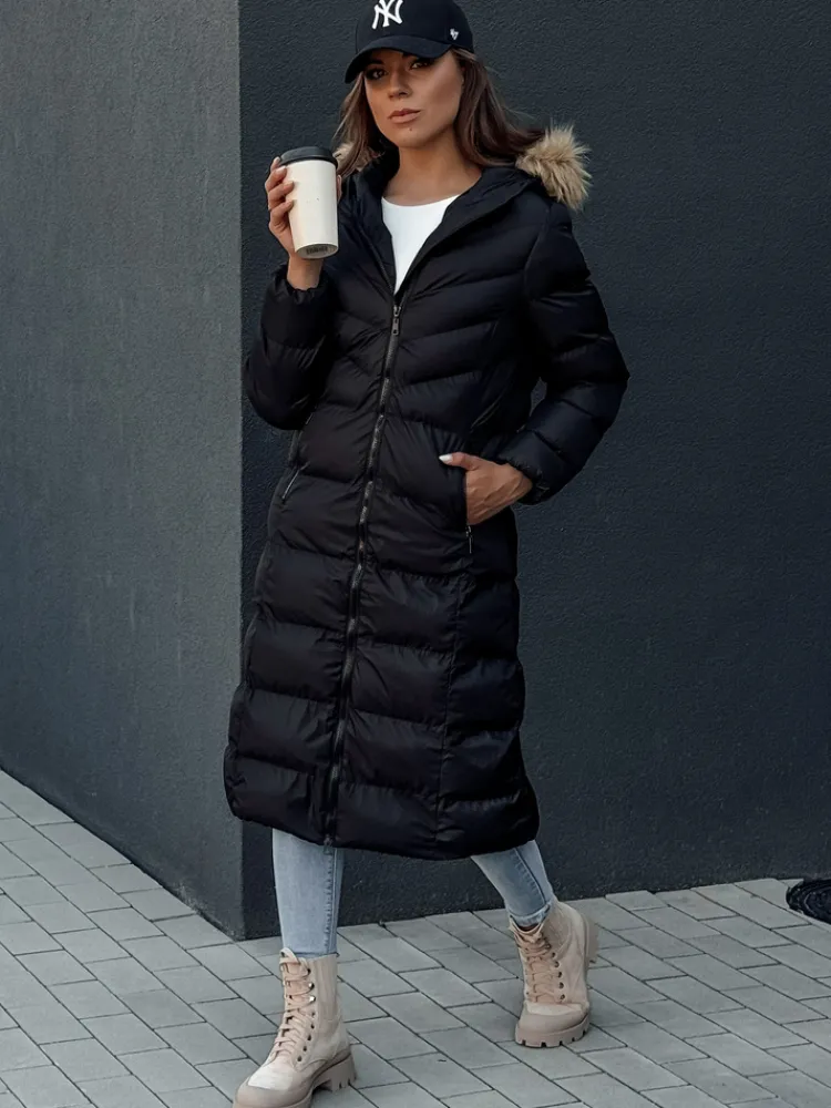 Płaszcze Damskie|Kurtki Damskie>Dstreet Płaszcz zimowy damski LUXWARM czarny TY4374