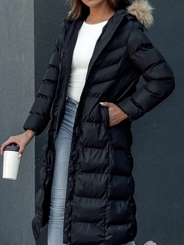 Płaszcze Damskie|Kurtki Damskie>Dstreet Płaszcz zimowy damski LUXWARM czarny TY4374