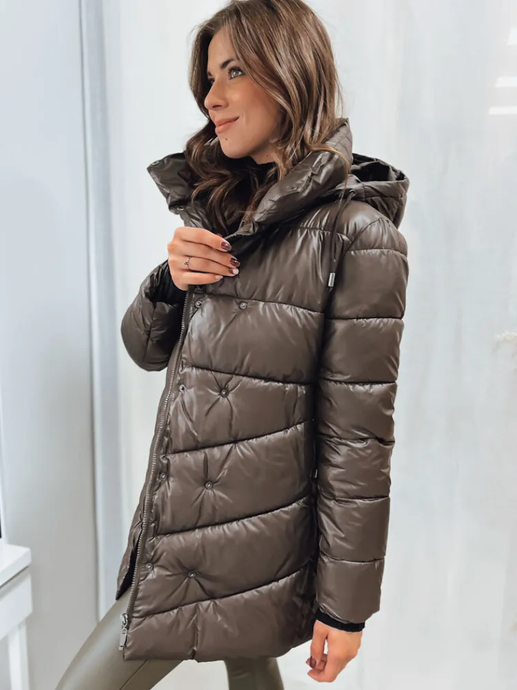 Płaszcze Damskie|Kurtki Damskie>Dstreet Płaszcz zimowy damski pikowany BLOOM mokka TY4061