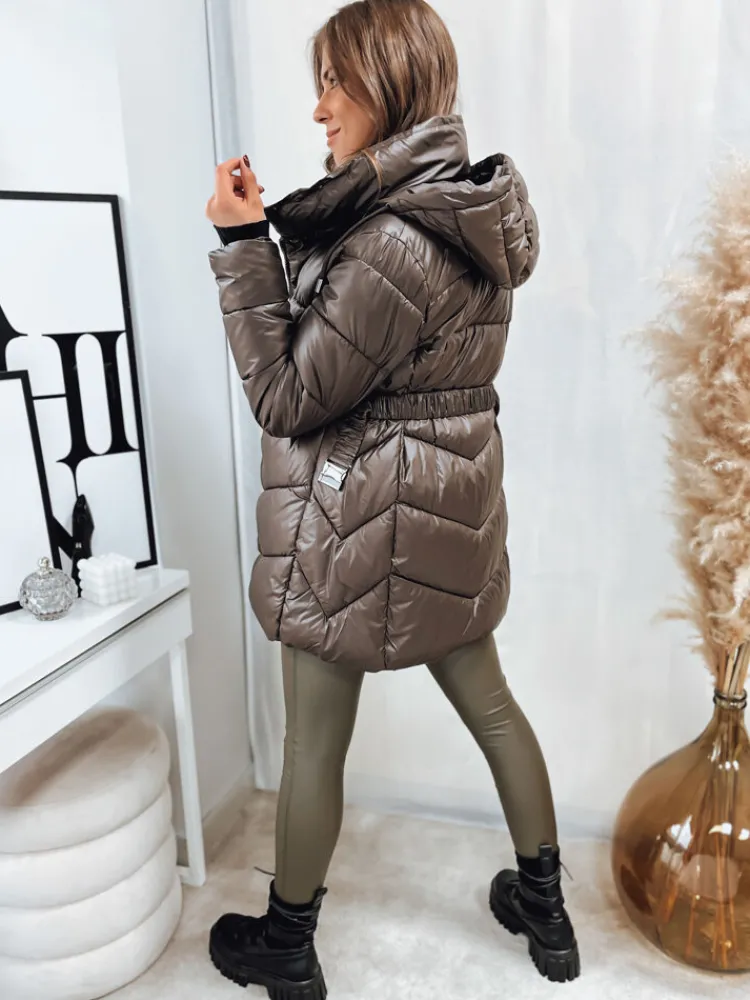 Płaszcze Damskie|Kurtki Damskie>Dstreet Płaszcz zimowy damski pikowany BLOOM mokka TY4061