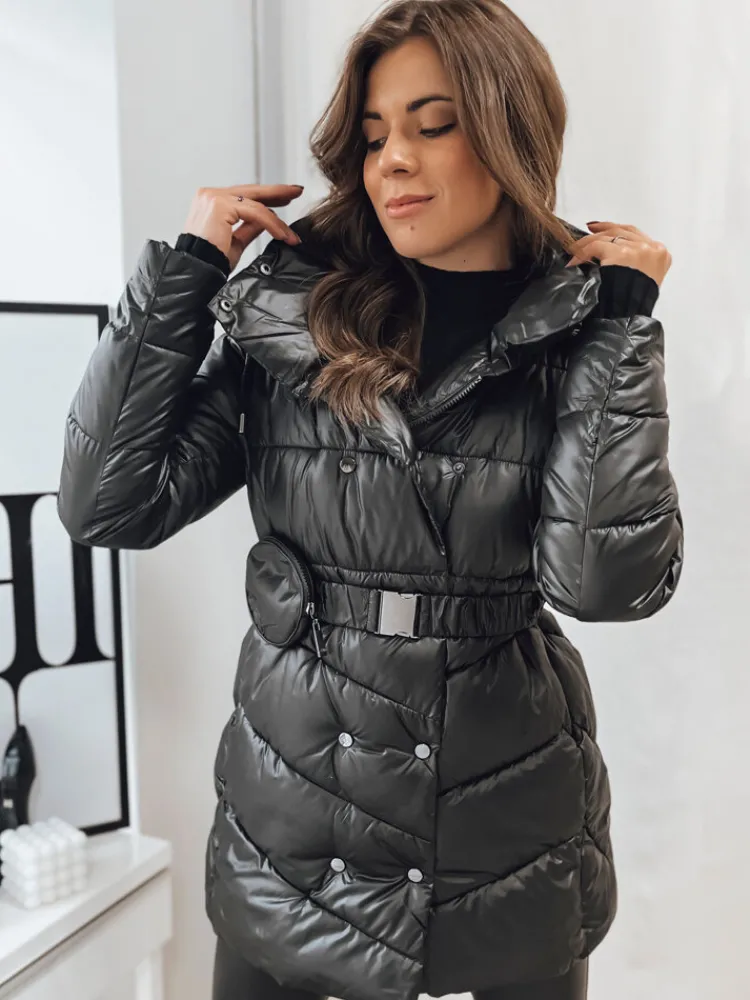 Płaszcze Damskie|Kurtki Damskie>Dstreet Płaszcz zimowy damski pikowany BLOOM czarny TY4062