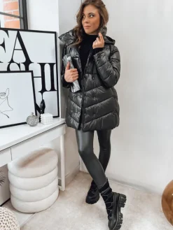 Płaszcze Damskie|Kurtki Damskie>Dstreet Płaszcz zimowy damski pikowany BLOOM czarny TY4062