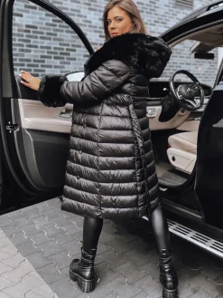 Płaszcze Damskie|Kurtki Damskie>Dstreet Płaszcz zimowy damski pikowany HORIZON czarny TY4026