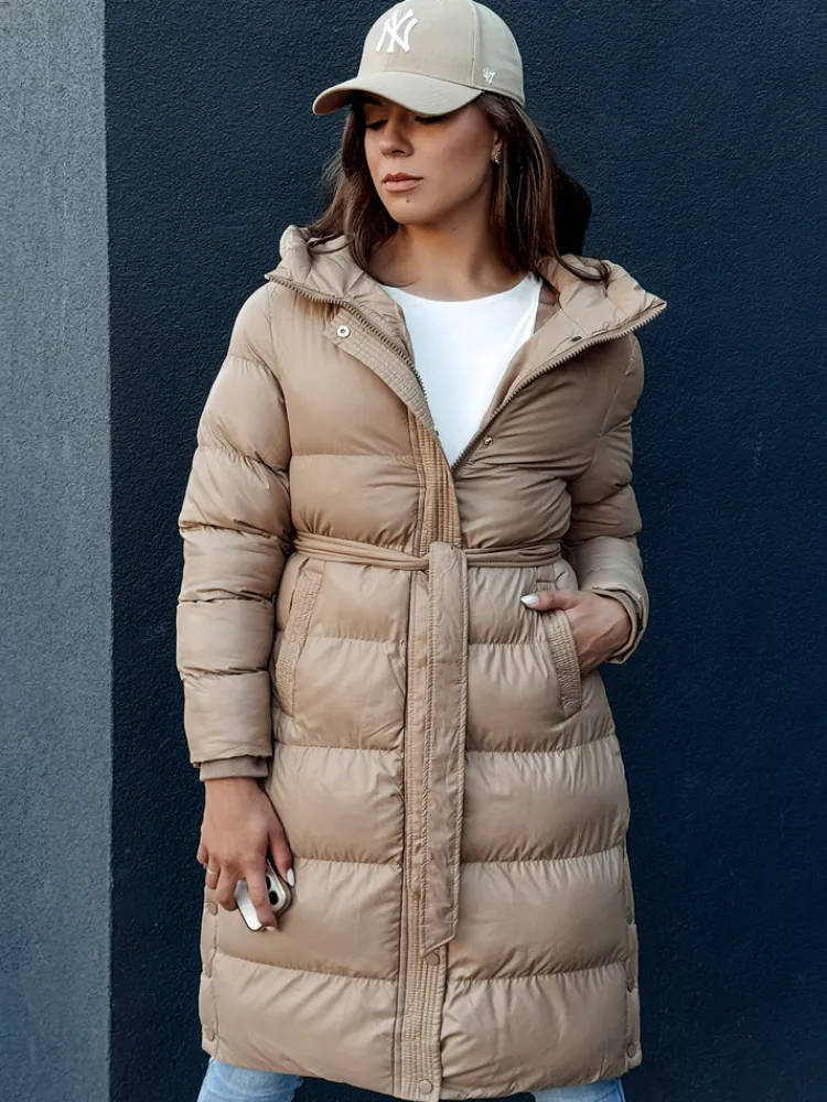 Płaszcze Damskie|Kurtki Damskie>Dstreet Płaszczyk damski pikowany GLAMMANT beżowy TY4354