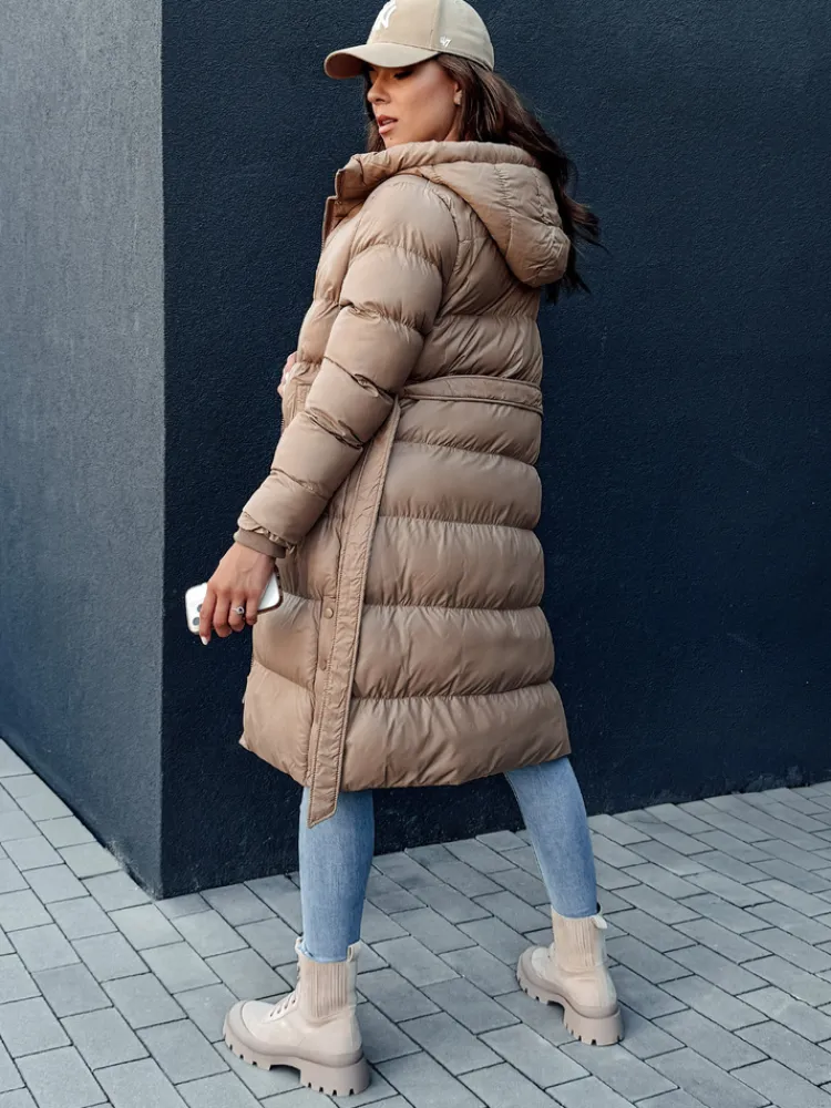 Płaszcze Damskie|Kurtki Damskie>Dstreet Płaszczyk damski pikowany GLAMMANT beżowy TY4354