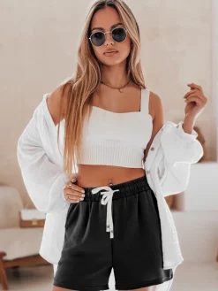 Spodenki Damskie>Dstreet Spodenki damskie HOT VIBE czarne SY0439