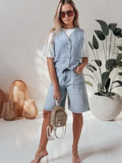 Spodenki Damskie>Dstreet Spodenki damskie jeansowe JEANZDAY niebieskie SY0480