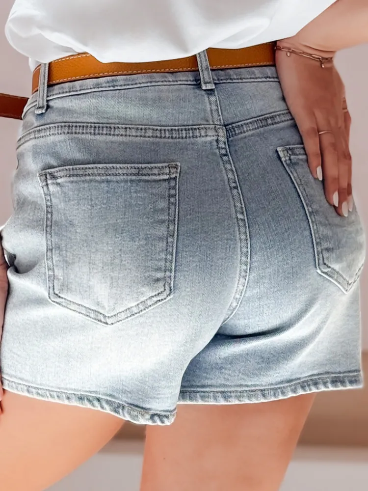 Spodenki Damskie>Dstreet Spodenki damskie jeansowe z paskiem SUNNY JIN niebieskie SY0470