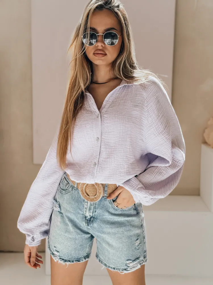 Spodenki Damskie>Dstreet Spodenki damskie jeansowe z paskiem HOT SUMMER niebieskie SY0485