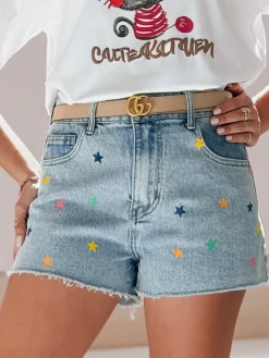 Spodenki Damskie>Dstreet Spodenki damskie jeansowe STARSHINE niebieskie SY0463