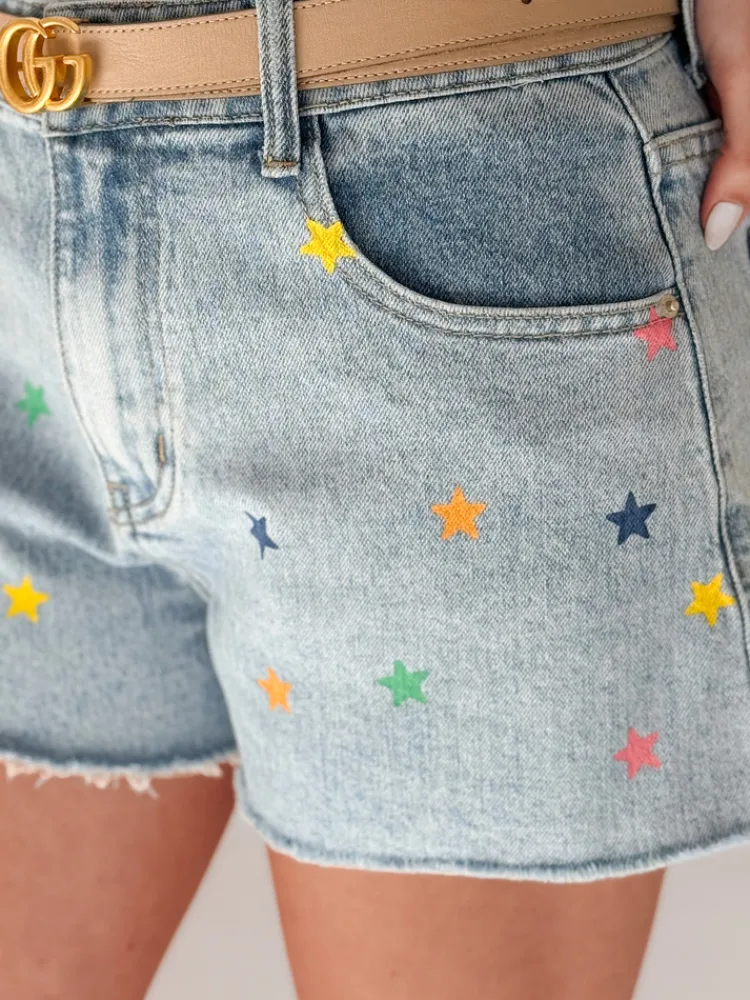 Spodenki Damskie>Dstreet Spodenki damskie jeansowe STARSHINE niebieskie SY0463