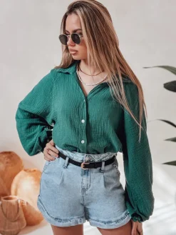 Spodenki Damskie>Dstreet Spodenki damskie jeansowe z paskiem SHORT LOVER niebieskie SY0468