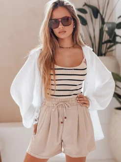 Spodenki Damskie>Dstreet Spodenki damskie materiałowe SUMMER TRIP khaki SY0435