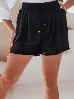 Spodenki Damskie>Dstreet Spodenki damskie materiałowe SUMMER TRIP czarne SY0433