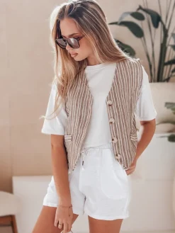 Spodenki Damskie>Dstreet Spodenki damskie NOT TOMORROW białe SY0450