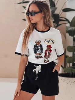 Spodenki Damskie>Dstreet Spodenki damskie NOT TOMORROW czarne SY0445