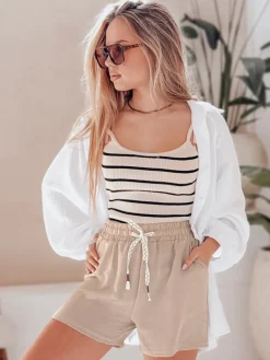 Spodenki Damskie>Dstreet Spodenki damskie NOT TOMORROW khaki SY0447