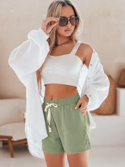 Spodenki Damskie>Dstreet Spodenki damskie NOT TOMORROW zielone SY0448