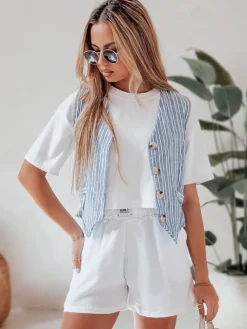 Spodenki Damskie>Dstreet Spodenki damskie OWN STYLE białe SY0456