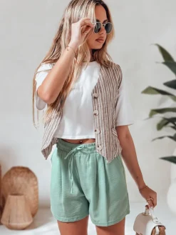 Spodenki Damskie>Dstreet Spodenki damskie RELAX TIME zielone SY0461