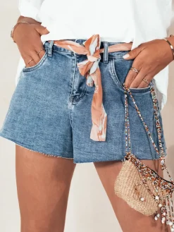 Spodenki Damskie>Dstreet Spodenki jeansowe damskie SUMRBREEZ niebieskie SY0352