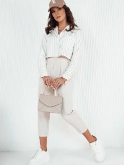 Wyjątkowe Okazje|Spodnie Damskie>Dstreet Spodnie damskie BAFROT beżowe UY1889