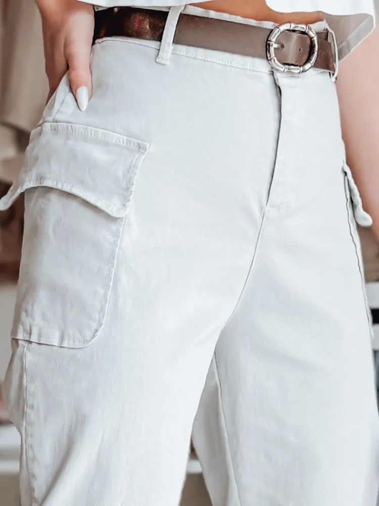 Spodnie Damskie>Dstreet Spodnie damskie baggy GOTRENDI jasnoszare UY2529