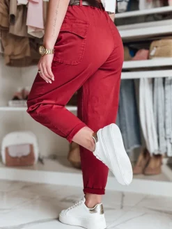 Spodnie Damskie>Dstreet Spodnie damskie baggy GOTRENDI bordowy UY2526