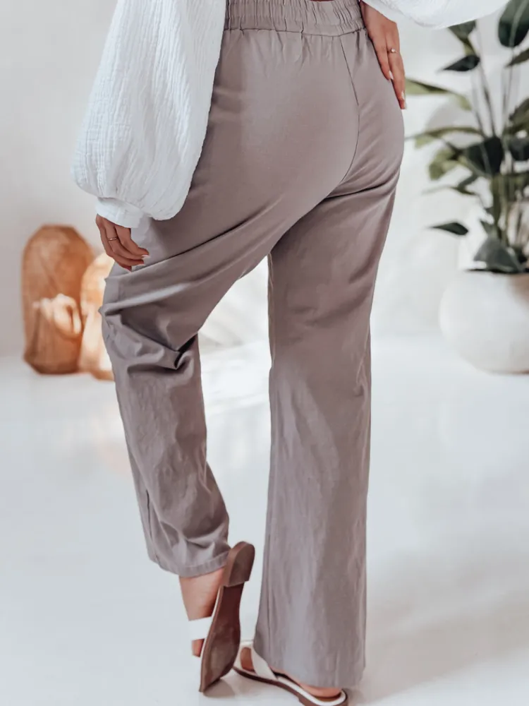 Spodnie Damskie>Dstreet Spodnie damskie casualowe wide leg BOHO DAY szare UY2650