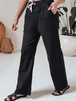 Spodnie Damskie>Dstreet Spodnie damskie casualowe wide leg BOHO DAY czarne UY2647
