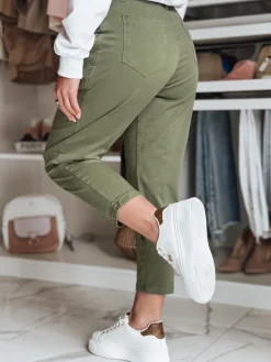 Spodnie Damskie>Dstreet Spodnie damskie chinosy CHINOSKA khaki UY2558