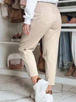 Spodnie Damskie>Dstreet Spodnie damskie chinosy CHINOSKA jasnobeżowe UY2557