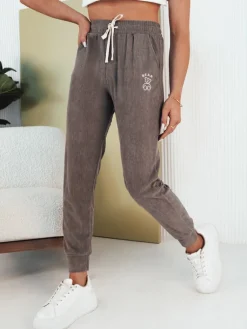 Spodnie Damskie>Dstreet Spodnie damskie dresowe BEAR szare UY2072