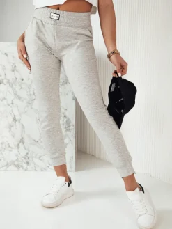 Spodnie Damskie>Dstreet Spodnie damskie dresowe DAVE szare UY1814