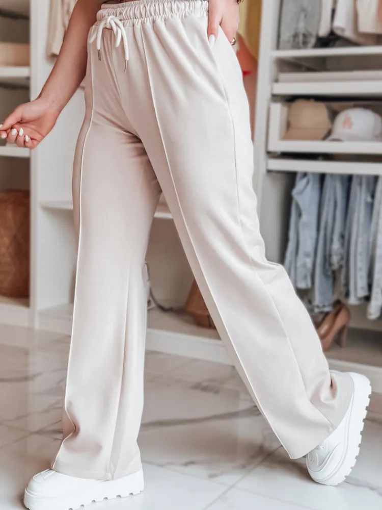 Spodnie Damskie>Dstreet Spodnie damskie dresowe DRESSANIK jasnobeżowe UY2702