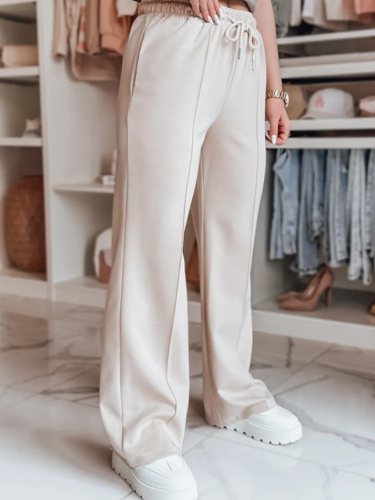 Spodnie Damskie>Dstreet Spodnie damskie dresowe DRESSANIK jasnobeżowe UY2702