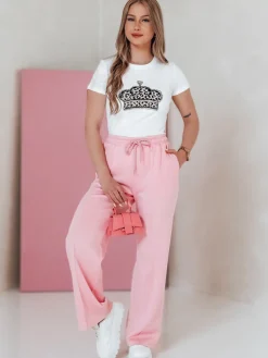 Spodnie Damskie>Dstreet Spodnie damskie dresowe DRESSANIK różowe UY2699