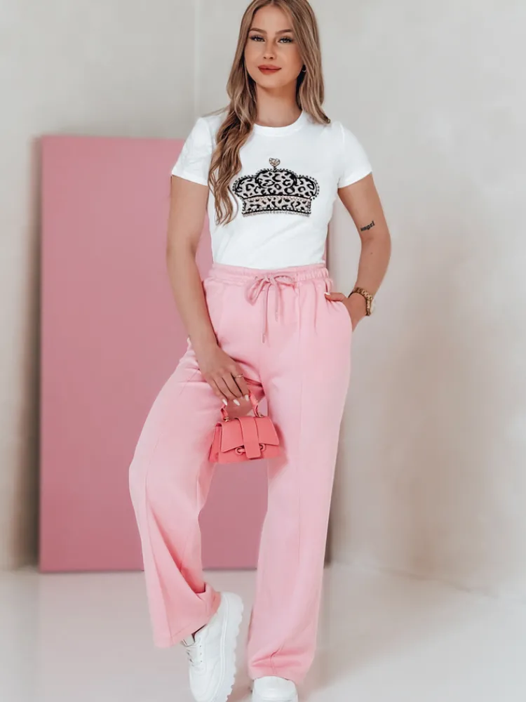 Spodnie Damskie>Dstreet Spodnie damskie dresowe DRESSANIK różowe UY2699