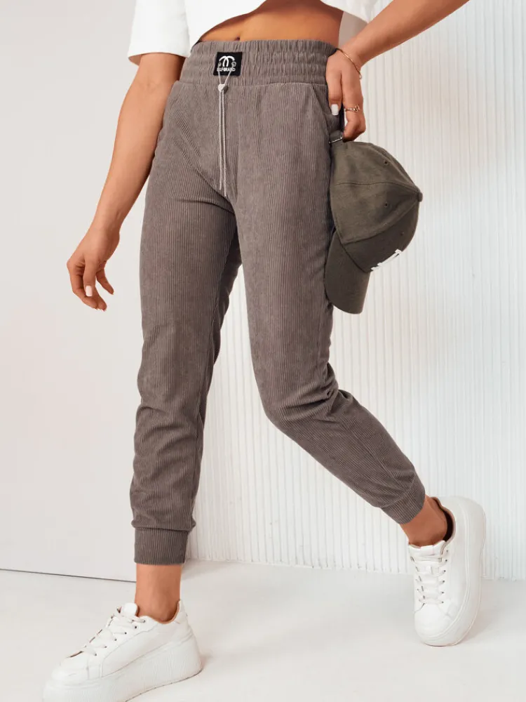 Spodnie Damskie>Dstreet Spodnie damskie dresowe DERCY szare UY2044