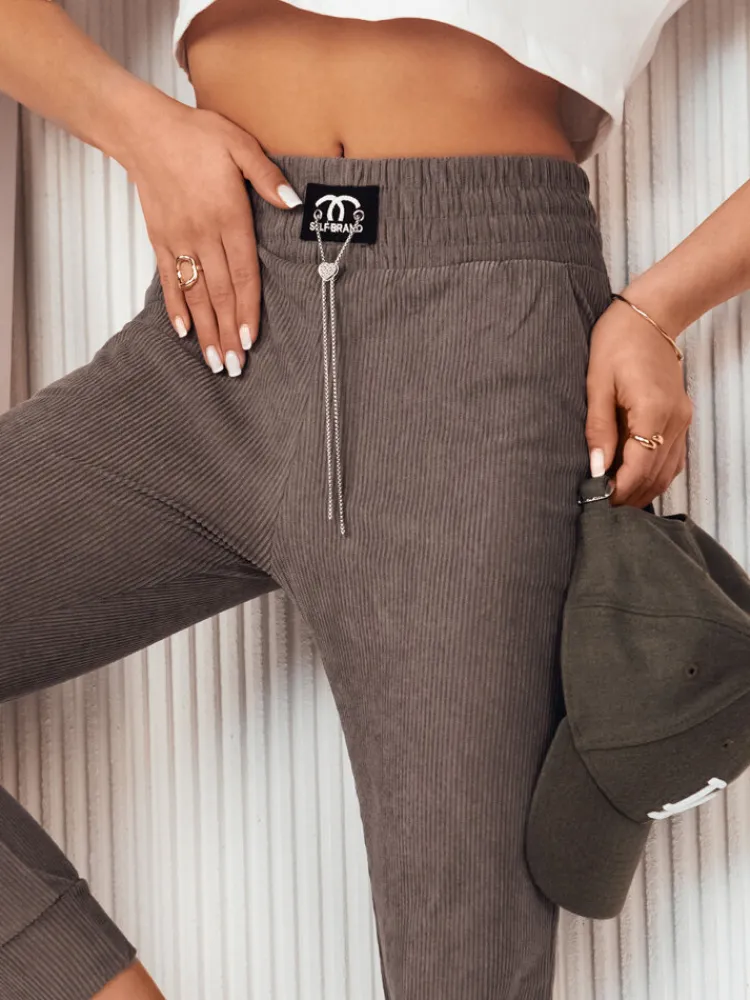 Spodnie Damskie>Dstreet Spodnie damskie dresowe DERCY szare UY2044