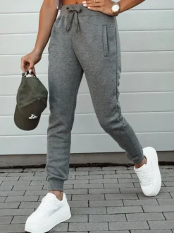 Spodnie Damskie>Dstreet Spodnie damskie dresowe FITS ciemnoszare UY2185