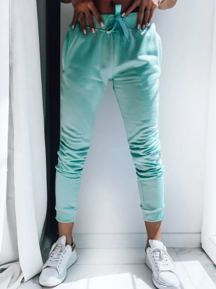 Spodnie Damskie>Dstreet Spodnie damskie dresowe FITS miętowe UY0582z