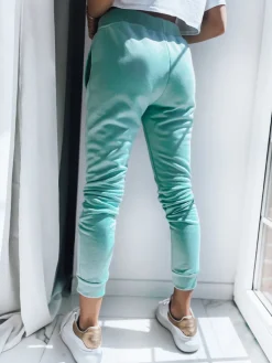 Spodnie Damskie>Dstreet Spodnie damskie dresowe FITS miętowe UY0582z