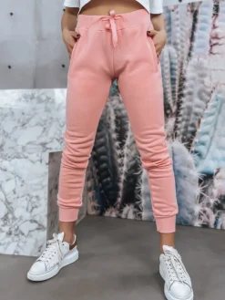 Spodnie Damskie>Dstreet Spodnie damskie dresowe FITS różowe UY0553z