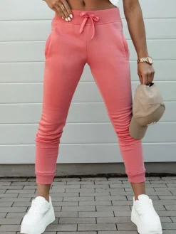 Spodnie Damskie>Dstreet Spodnie damskie dresowe FITS koralowe UY2145